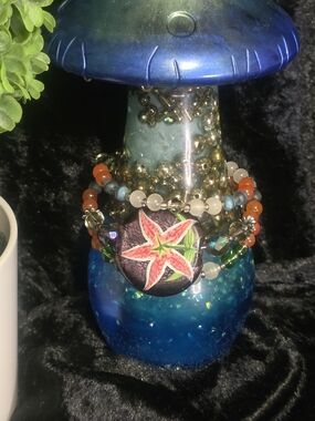 Handmade Hand Painted Lily Bracelet